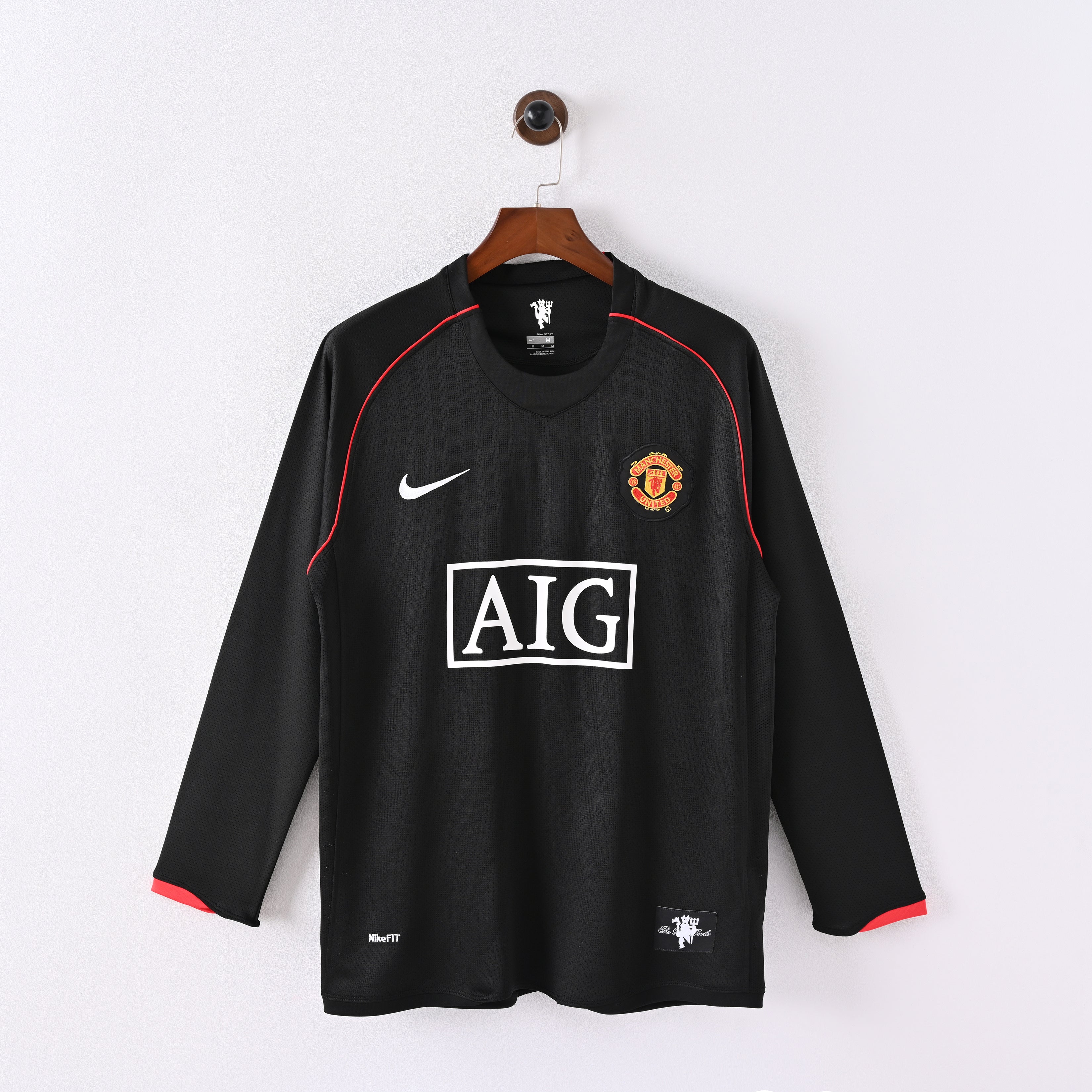 Camiseta Icónica Manchester United Temporada 2007/2008 (Visitante o Alternativa - Manga Larga)