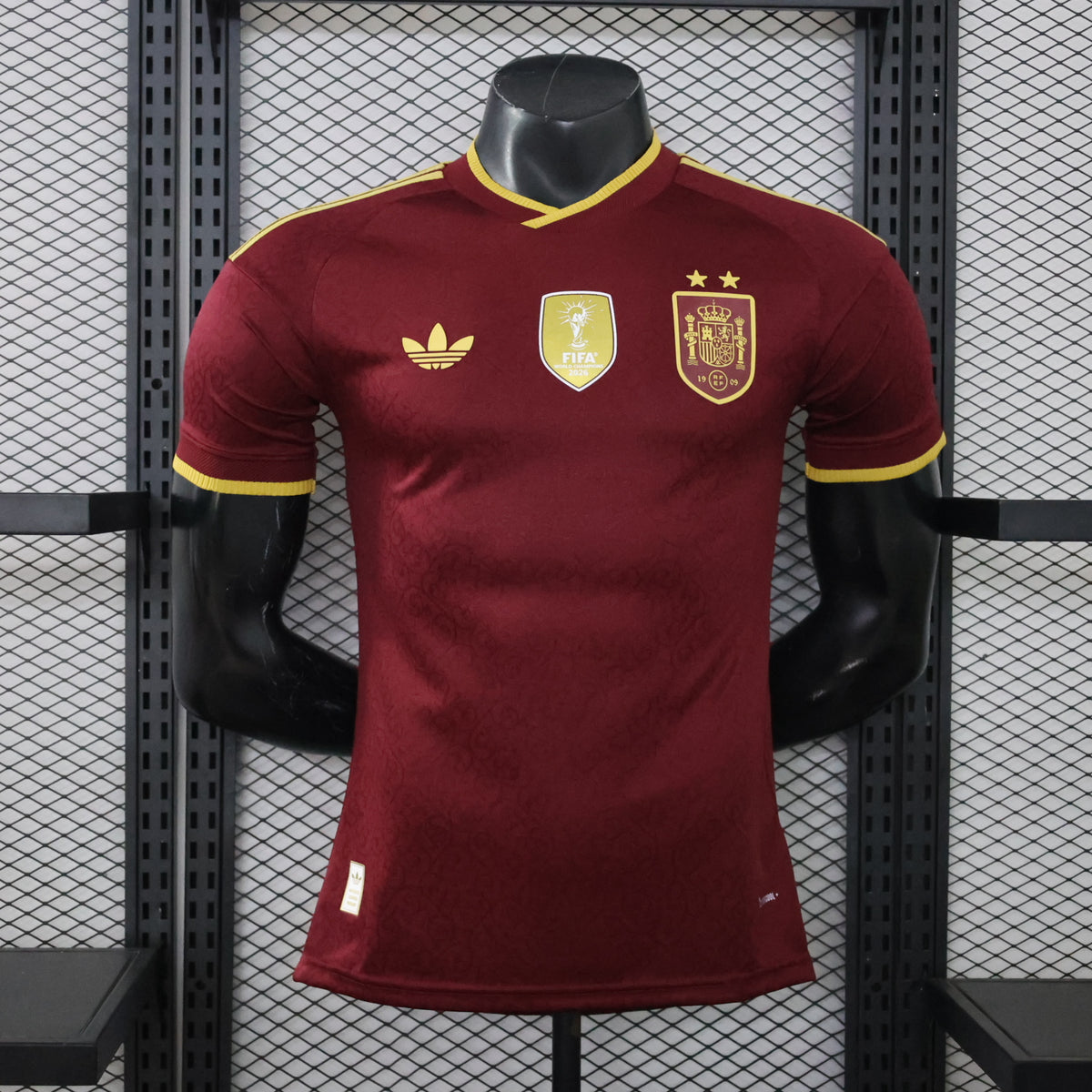 Selección Española de Fútbol – Tercera equipación / Especial de manga corta con parche de Campeones del Mundo (Temporada 2024/2025) 🇪🇸⭐⚽