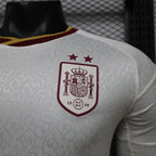 Selección Española de Fútbol – Segunda equipación / Visitante de manga larga con parche de Campeones del Mundo (Temporada 2024/2025) 🇪🇸⭐⚽