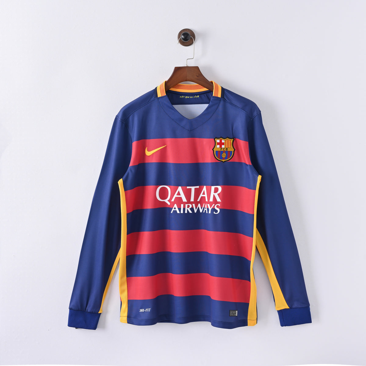 Camiseta Icónica FC Barcelona Temporada 2015/2016 (Local - Manga Larga)