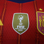 Selección Española de Fútbol – Primera equipación / Local de manga larga con parche de Campeones del Mundo (Temporada 2024/2025) 🇪🇸⭐⚽
